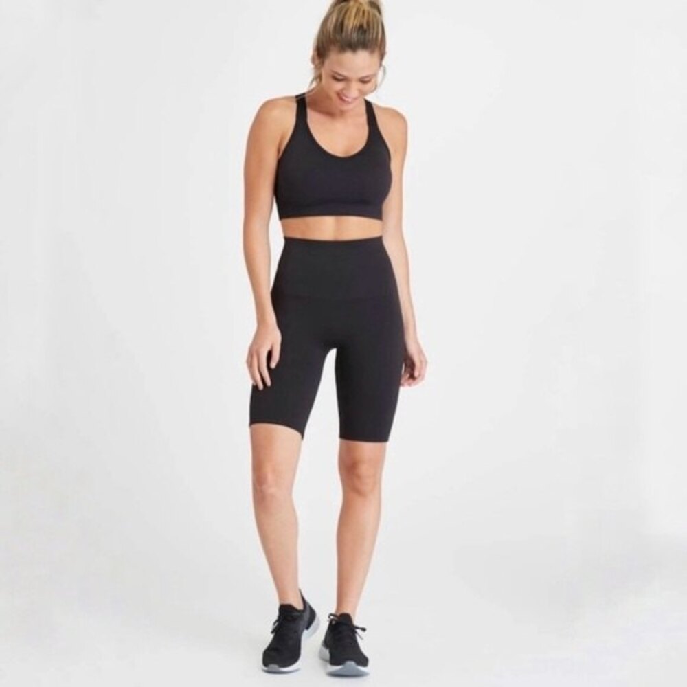 SPANX Look at Me Now Bike Short in Very Black XS NWT